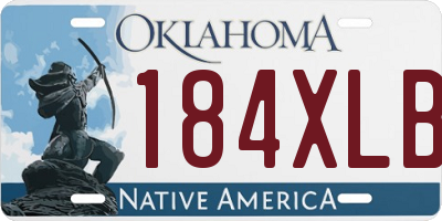 OK license plate 184XLB