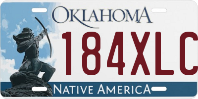 OK license plate 184XLC