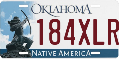 OK license plate 184XLR