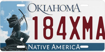OK license plate 184XMA
