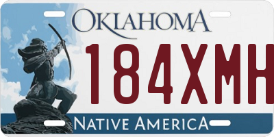 OK license plate 184XMH