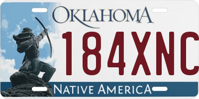 OK license plate 184XNC