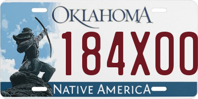 OK license plate 184XOO