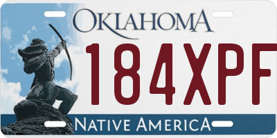 OK license plate 184XPF
