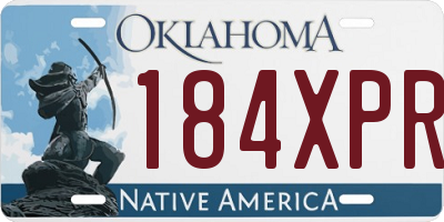 OK license plate 184XPR