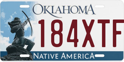 OK license plate 184XTF