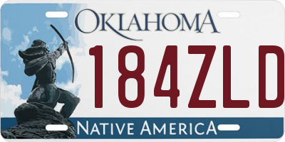 OK license plate 184ZLD