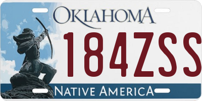 OK license plate 184ZSS