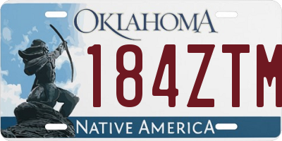 OK license plate 184ZTM