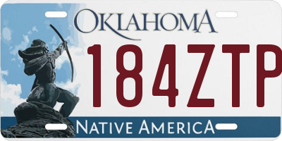 OK license plate 184ZTP