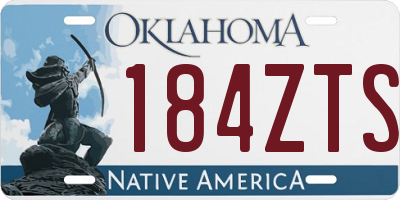 OK license plate 184ZTS