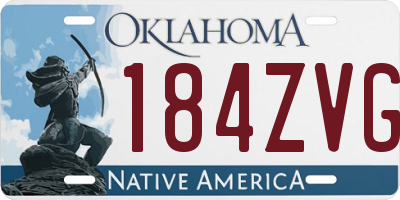 OK license plate 184ZVG