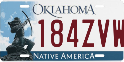 OK license plate 184ZVW