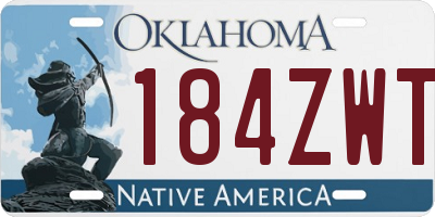 OK license plate 184ZWT