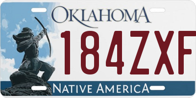 OK license plate 184ZXF