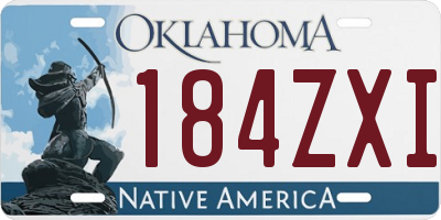 OK license plate 184ZXI