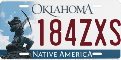 OK license plate 184ZXS