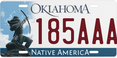 OK license plate 185AAA