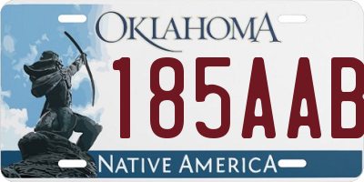 OK license plate 185AAB