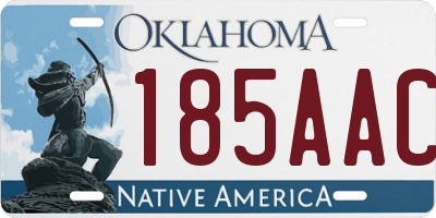 OK license plate 185AAC