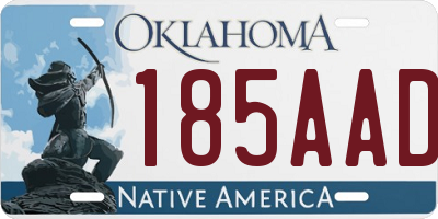 OK license plate 185AAD