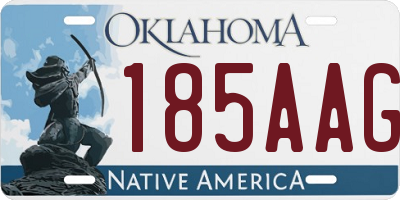 OK license plate 185AAG