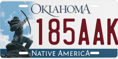 OK license plate 185AAK