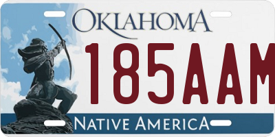 OK license plate 185AAM
