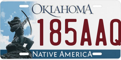 OK license plate 185AAQ