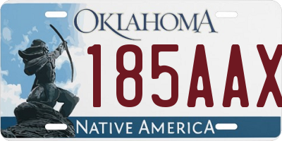 OK license plate 185AAX