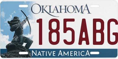 OK license plate 185ABG
