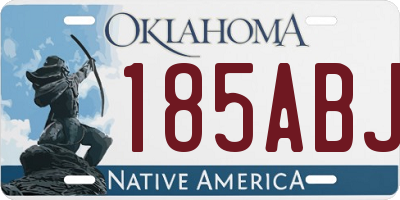 OK license plate 185ABJ