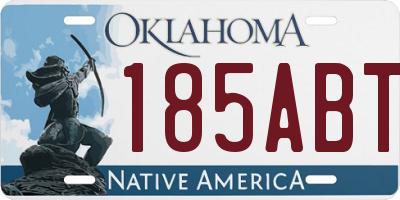 OK license plate 185ABT