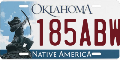 OK license plate 185ABW