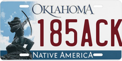 OK license plate 185ACK