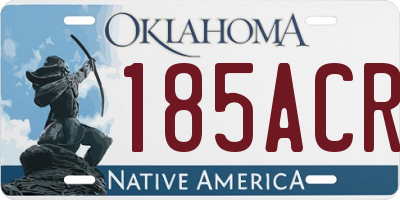 OK license plate 185ACR