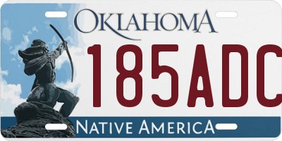 OK license plate 185ADC
