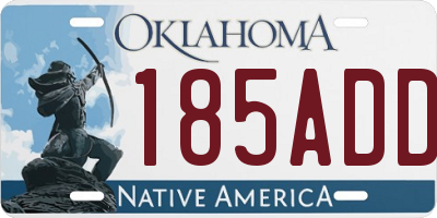 OK license plate 185ADD