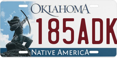 OK license plate 185ADK