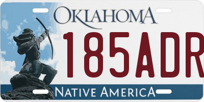 OK license plate 185ADR