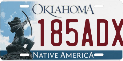 OK license plate 185ADX