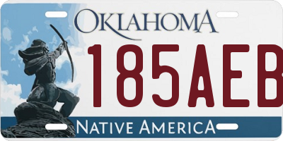 OK license plate 185AEB