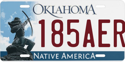 OK license plate 185AER