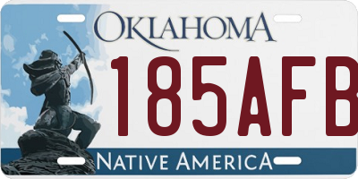 OK license plate 185AFB