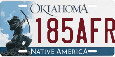 OK license plate 185AFR