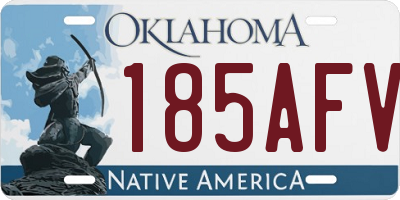 OK license plate 185AFV
