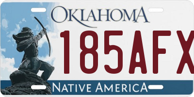 OK license plate 185AFX
