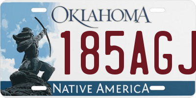 OK license plate 185AGJ