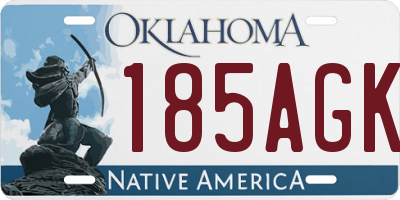 OK license plate 185AGK