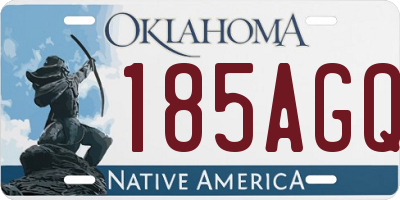 OK license plate 185AGQ